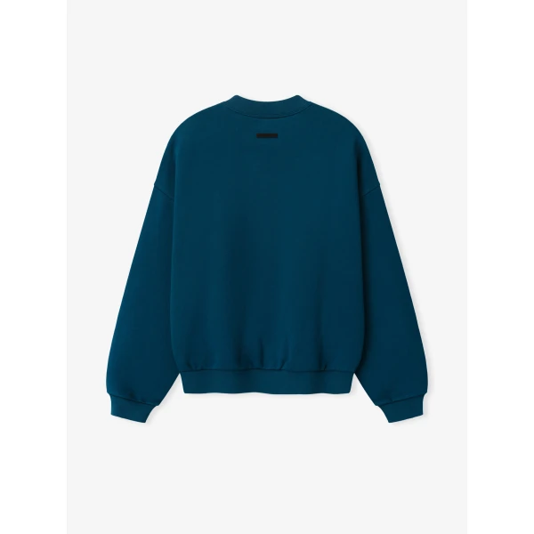 Fear of God Essentials Signature Lounge Crewneck Sweatshirt in Night Sea | Sweatshirts | Coveti