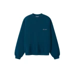 Fear of God Essentials Signature Lounge Crewneck Sweatshirt in Night Sea | Coveti