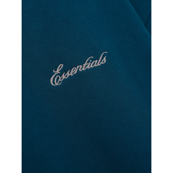 Fear of God Essentials Signature Lounge Crewneck Sweatshirt in Night Sea | Sweatshirts | Coveti