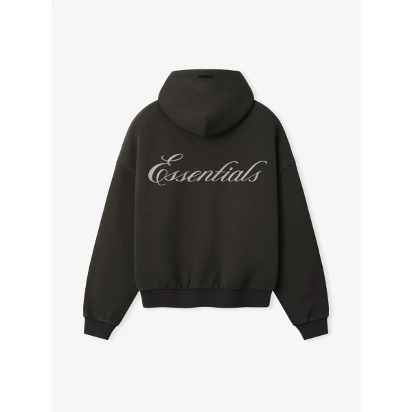 Fear of God Essentials Signature Lounge Half Zip Hoodie in Ink Black | Sweatshirts | Coveti