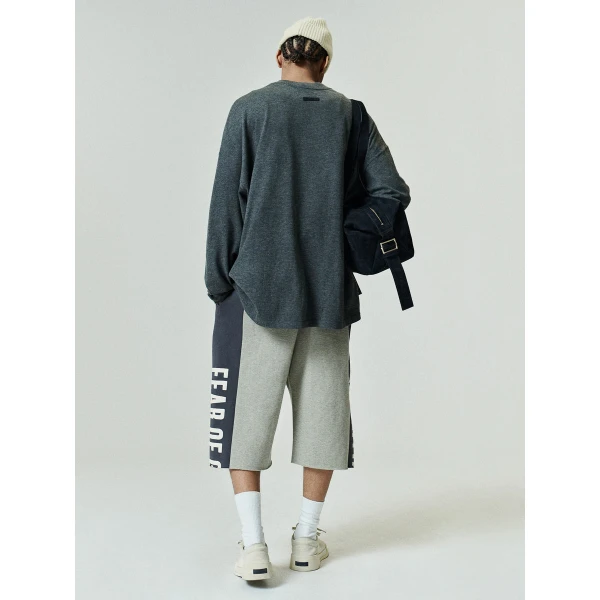 Fear of God Essentials Soft Knit Long Sleeve Tee in Iron Grey | T-shirts & vests | Coveti