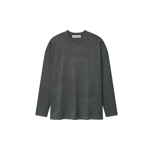Fear of God Essentials Soft Knit Long Sleeve Tee in Iron Grey | Coveti