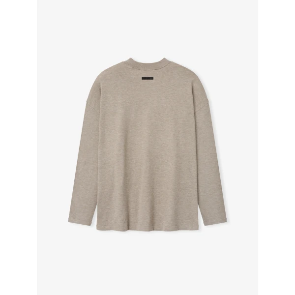 Fear of God Essentials Soft Knit Long Sleeve Tee in Seal Heather | T-shirts & vests | Coveti