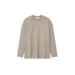 Fear of God Essentials Soft Knit Long Sleeve Tee in Seal Heather | Coveti