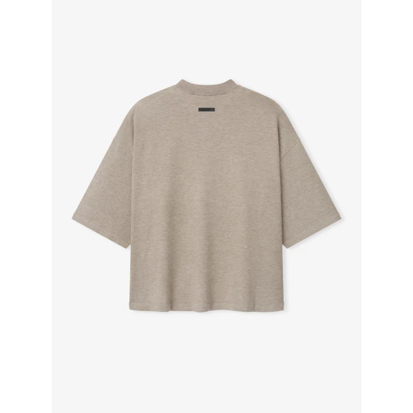 Fear of God Essentials Soft Knit Tee in Seal Heather | Men Knitwear | Coveti