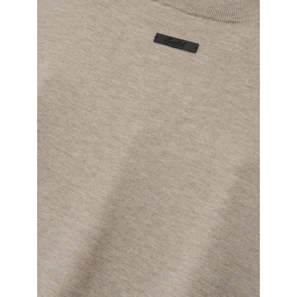 Fear of God Essentials Soft Knit Tee in Seal Heather | Men Knitwear | Coveti