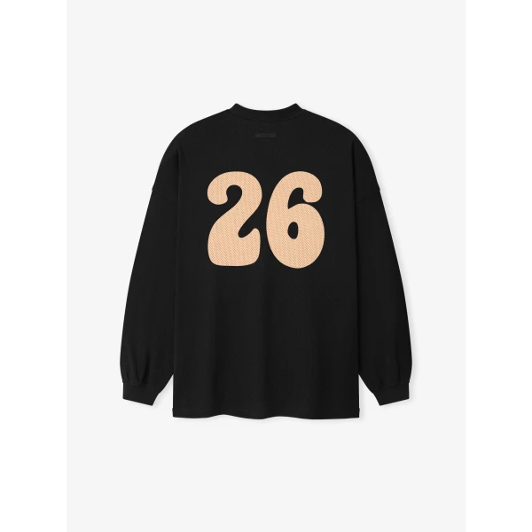 Fear of God Essentials Sport Mesh Merch Long Sleeve Tee in Vintage Black | T-shirts & vests | Coveti