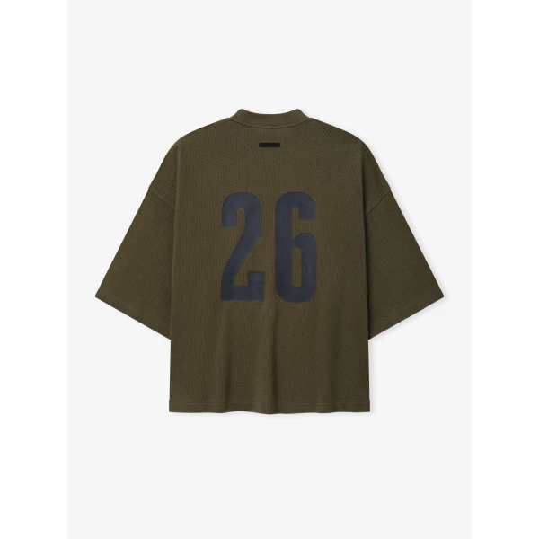Fear of God Essentials Sport Mesh Merch Tee Boxy Fit in Moss | T-shirts & vests | Coveti