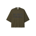 Fear of God Essentials Sport Mesh Merch Tee Boxy Fit in Moss | Coveti