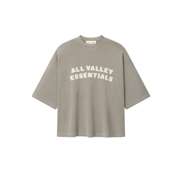 Fear of God Essentials Sport Mesh Merch Tee Boxy Fit in Seal | Coveti