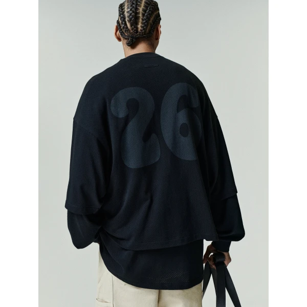 Fear of God Essentials Sport Mesh Merch Tee Boxy Fit in Vintage Black | T-shirts & vests | Coveti