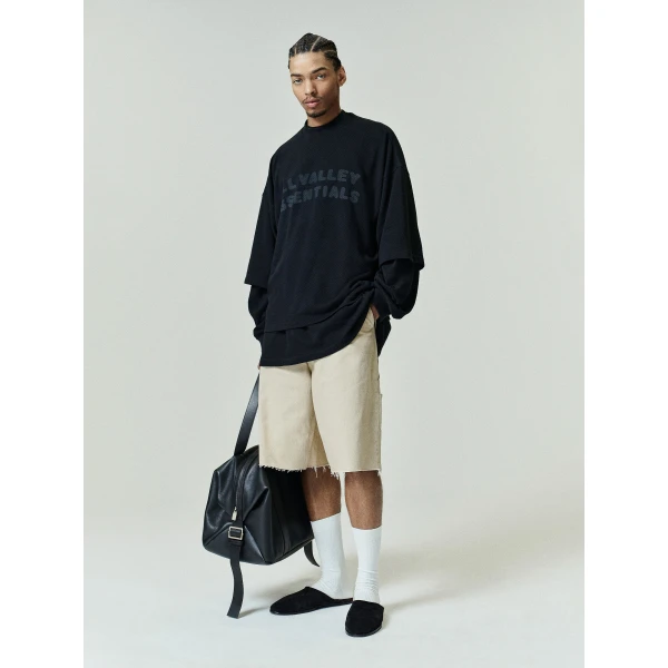 Fear of God Essentials Sport Mesh Merch Tee Boxy Fit in Vintage Black | T-shirts & vests | Coveti
