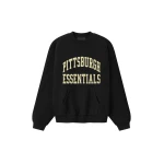 Fear of God Essentials Steelers 90s Relaxed Crewneck in Black | Coveti