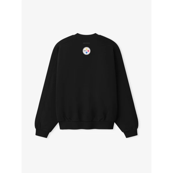 Fear of God Essentials Steelers 90s Relaxed Crewneck in Black | Sweatshirts | Coveti