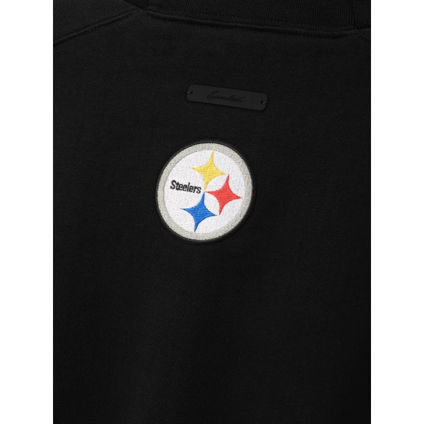 Fear of God Essentials Steelers 90s Relaxed Crewneck in Black | Sweatshirts | Coveti