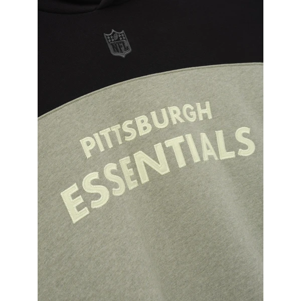 Fear of God Essentials Steelers 90s Relaxed Hoodie in Seal Heather | Sweatshirts | Coveti