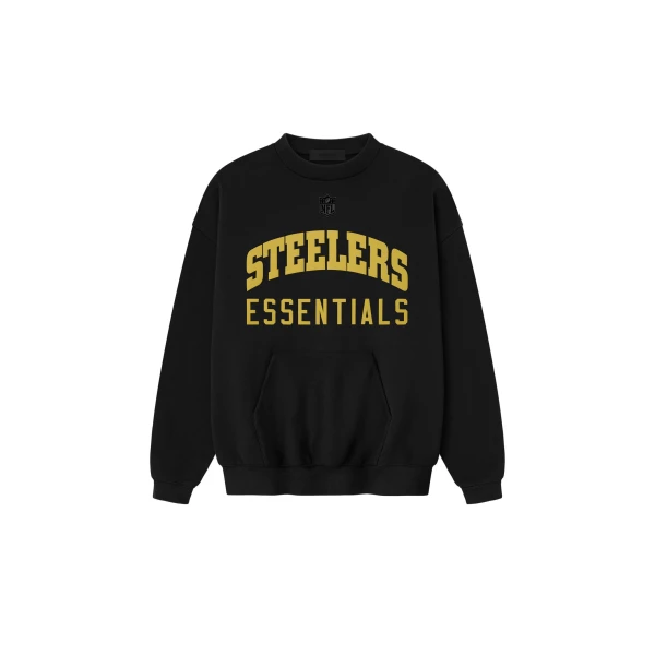 Fear of God Essentials Steelers Sport Crewneck in Black | Coveti