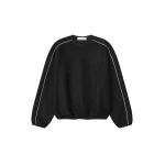 Fear of God Essentials Suede Fleece Signature Modern Crewneck Sweatshirt in Vintage Black | Coveti