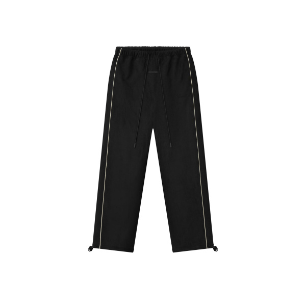 Fear of God Essentials Suede Fleece Signature Relaxed Pant in Vintage Black | Coveti