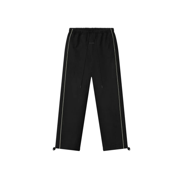 Fear of God Essentials Suede Fleece Signature Relaxed Pant in Vintage Black | Coveti