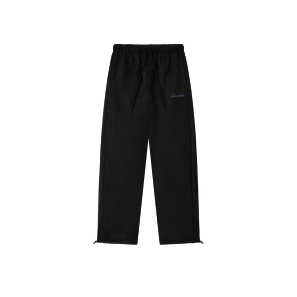 Essentials Suede Fleece Signature Relaxed Pant with Piping in Black