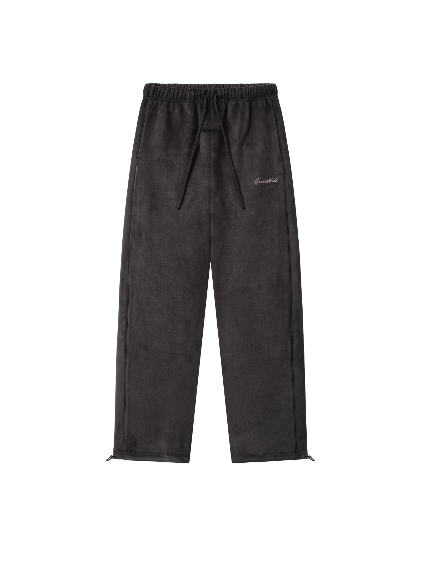 Fear of God Essentials Suede Fleece Signature Relaxed Pant with Piping in Ink Black Fear of God Essentials Suede Fleece Signature Relaxed Pant with Piping in Ink Black | Coveti
