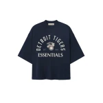 Fear of God Essentials Tigers American League Merch Tee in Dark Sapphire | Coveti