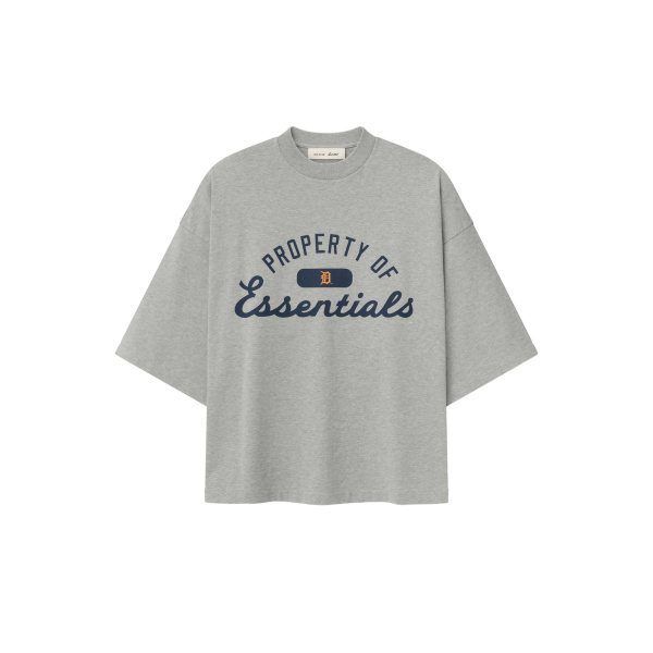 Fear of God Essentials Tigers Merch Tee in Concrete Heather | Coveti