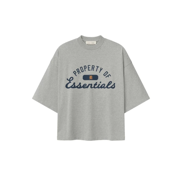 Fear of God Essentials Tigers Merch Tee in Concrete Heather | Coveti