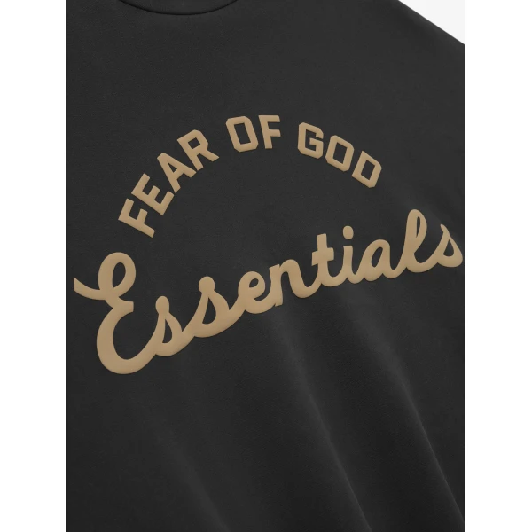 Fear of God Essentials Training 90s Crewneck Sweatshirt in Faded Black | Sweatshirts | Coveti