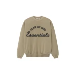 Fear of God Essentials Training 90s Crewneck Sweatshirt in Faded Dune | Coveti