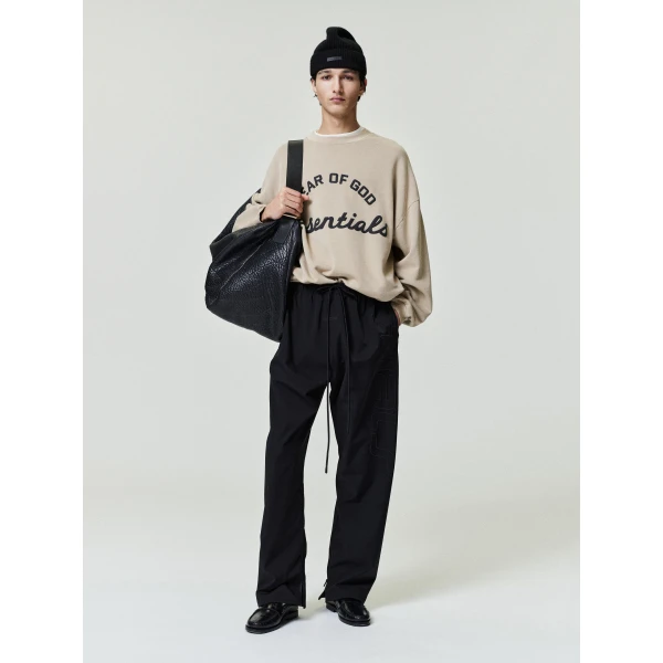 Fear of God Essentials Training 90s Crewneck Sweatshirt in Faded Dune | Sweatshirts | Coveti