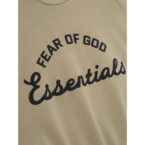 Fear of God Essentials Training 90s Crewneck Sweatshirt in Faded Dune | Sweatshirts | Coveti