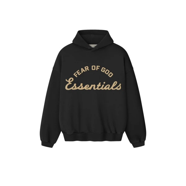 Fear of God Essentials Training 90s Hoodie in Faded Black | Coveti