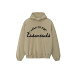 Fear of God Essentials Training 90s Hoodie in Faded Dune | Coveti