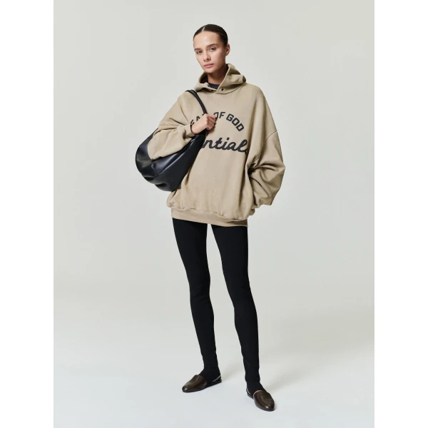 Fear of God Essentials Training 90s Hoodie in Faded Dune | Sweatshirts | Coveti