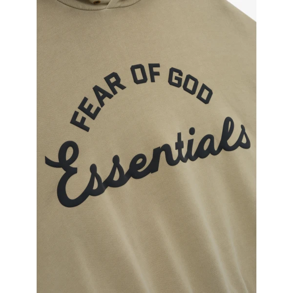 Fear of God Essentials Training 90s Hoodie in Faded Dune | Sweatshirts | Coveti