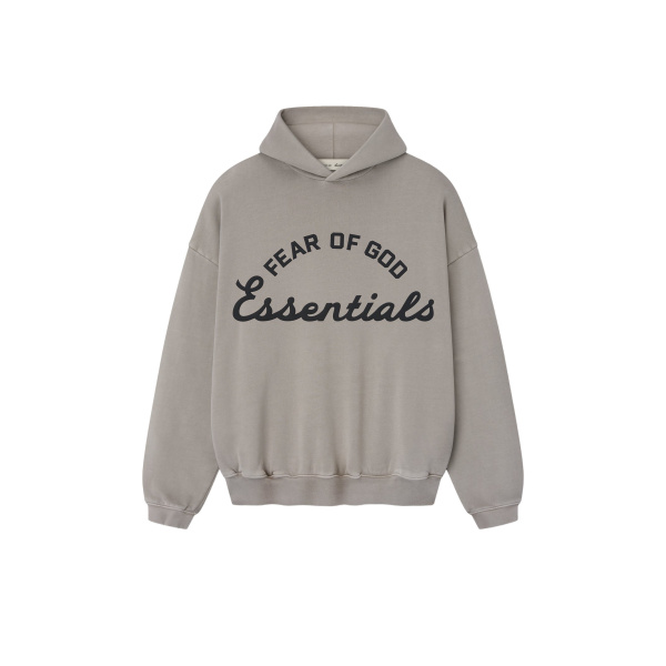 Fear of God Essentials Training 90s Hoodie in Faded Seal | Coveti