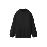 Fear of God Essentials Tricot 90s Relaxed Long Sleeve Mock Neck in Black | Coveti