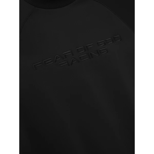 Fear of God Essentials Tricot 90s Relaxed Long Sleeve Mock Neck in Black | T-shirts & vests | Coveti