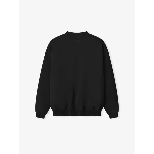 Fear of God Essentials Varsity 90s Crewneck Sweatshirt in Vintage Black | Sweatshirts | Coveti