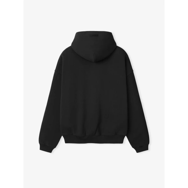 Fear of God Essentials Varsity 90s Hoodie in Vintage Black | Sweatshirts | Coveti