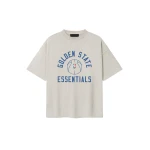 Fear of God Essentials Warriors x Barkley Hendricks 90s Tee in Heather Stone | Coveti