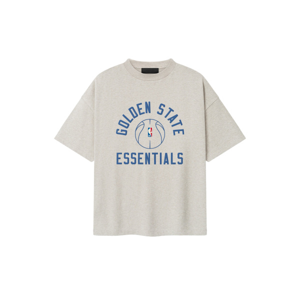 Fear of God Essentials Warriors x Barkley Hendricks 90s Tee in Heather Stone | Coveti