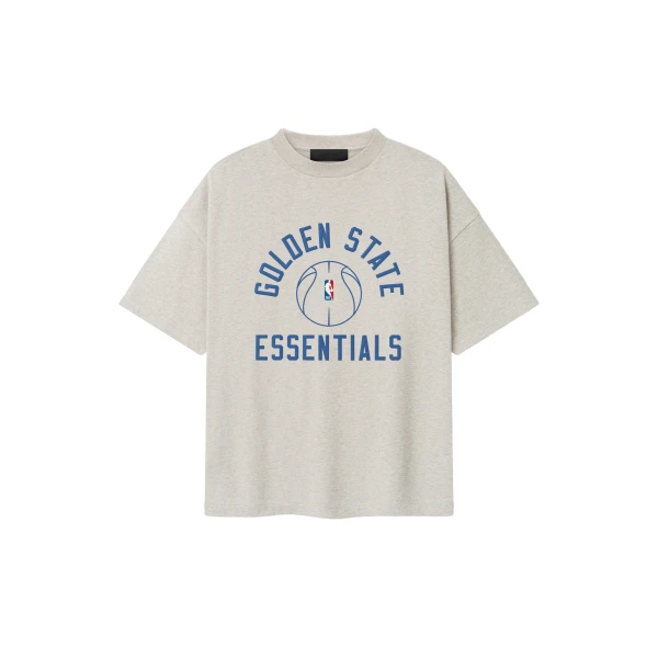Fear of God Essentials Warriors x Barkley Hendricks 90s Tee in Heather Stone | Coveti