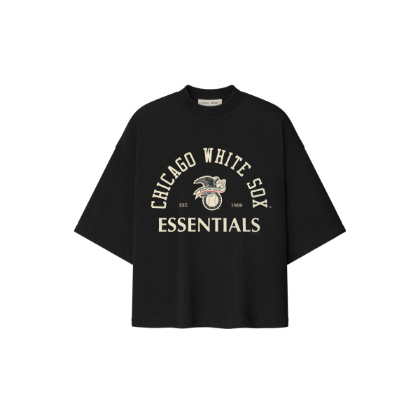 Fear of God Essentials White Sox American League Merch Tee in Black | Coveti