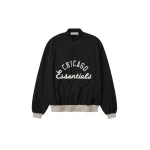Fear of God Essentials White Sox Half Zip Pullover in Black | Coveti