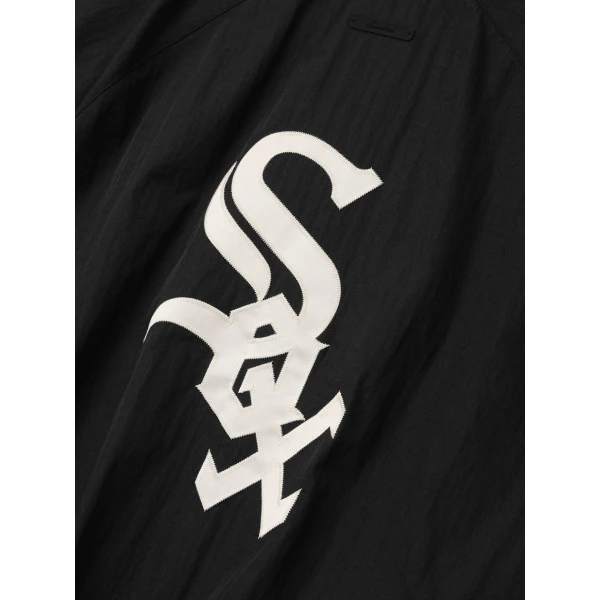 Fear of God Essentials White Sox Half Zip Pullover in Black | Sweatshirts | Coveti