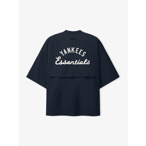 Fear of God Essentials Yankees 3/4 Sleeve Pullover in Dark Sapphire | Sweatshirts | Coveti