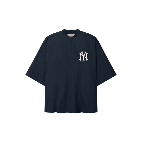 Fear of God Essentials Yankees 3/4 Sleeve Pullover in Dark Sapphire | Coveti